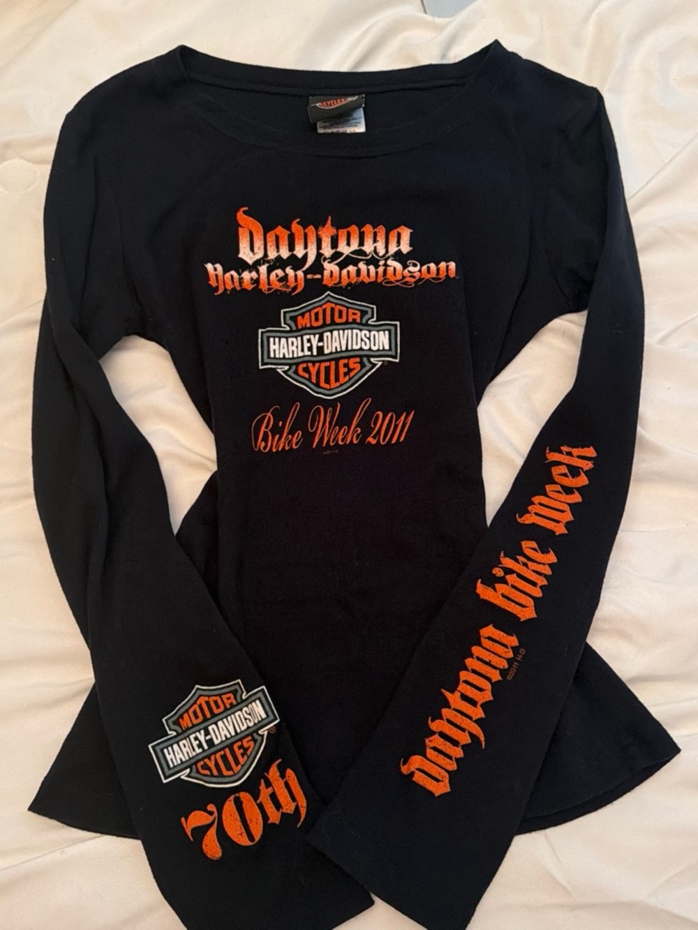 Harley-Davidson Black Long Sleeve Daytona Bike Week 2011 Kids Tee